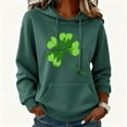 thumbnail image 1 of Uootdi Oversized St Patricks Day Hooded Sweatshirts for Women Irish Saint Pattys Shamrock Crewneck Long Sleeve Shirts Holiday Trendy Pullover Tops Gift, 1 of 6