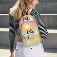 thumbnail image 5 of Silaia Bluey Print Canvas Durable Rugged Backpack for Men and Women, Laptop Sleeve, Travel, Work, Book bag Rucksack or Satchel-Small, 5 of 5