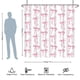 thumbnail image 3 of Cortina de ducha Wirfray Bows rosa impermeable para niñas 180 x 180 cm, 3 of 9