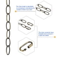 thumbnail image 4 of Uxcell 3mm Thick 1m Long Chain Connectors Pendant Light Fixture Chains Bronze 1 Set, 4 of 5