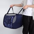 thumbnail image 2 of Unique Bargains 1 Pc Folding Single Layer Laundry Basket for Laundry Room 22.83"x14.17"x14.17" Navy Blue, 2 of 6