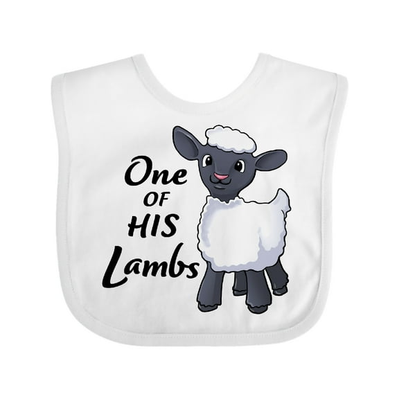 Inktastic One of His Lambs Easter Sheep Boys or Girls Baby Bib