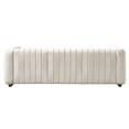 thumbnail image 6 of Velvet Sofa Couch, 3-Seat Tufted Sofa Upholstered Loveseat Sofa Couch with Metal Legs & Round Arm, Modern Sofa Bed for Small Living Room Lounge Apartment Office, 84.25”Lx29.53”Wx27.56”H, White, 6 of 7