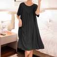 thumbnail image 6 of Nightgown For Women Short Sleeve Ruched Maxi Sleep Dress for Home Lounge Weekend Morning Evening Routine Relaxed Daily Wear Casual Comfort Style Summer, 6 of 6