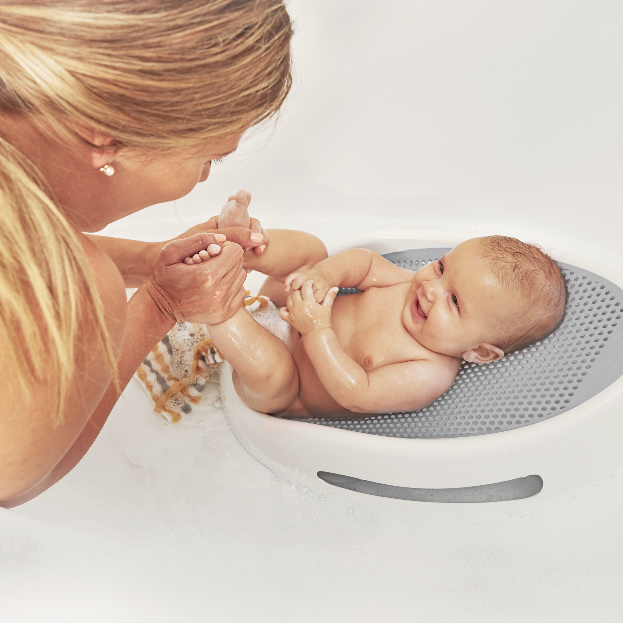 Angelcare Baby Bath Support for Newborns, Grey photo 4