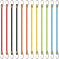 thumbnail image 1 of Correas Tensoras de Goma de 10 Pulgadas con , Cuerda Tensora Conectable, de Lona, de Tienda para Fijación., 1 of 5