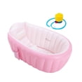 thumbnail image 1 of Bañera Inflable Para Bebé, Piscina Para Bebé, Lavabo De Ducha Portátil Plegable Para Recién Nacido, Color Rosa Con Bomba De Pie, 1 of 9