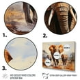 thumbnail image 3 of Designart "Elephants in African Prairies III" Animals Floater Framed Canvas Art Print, 3 of 7