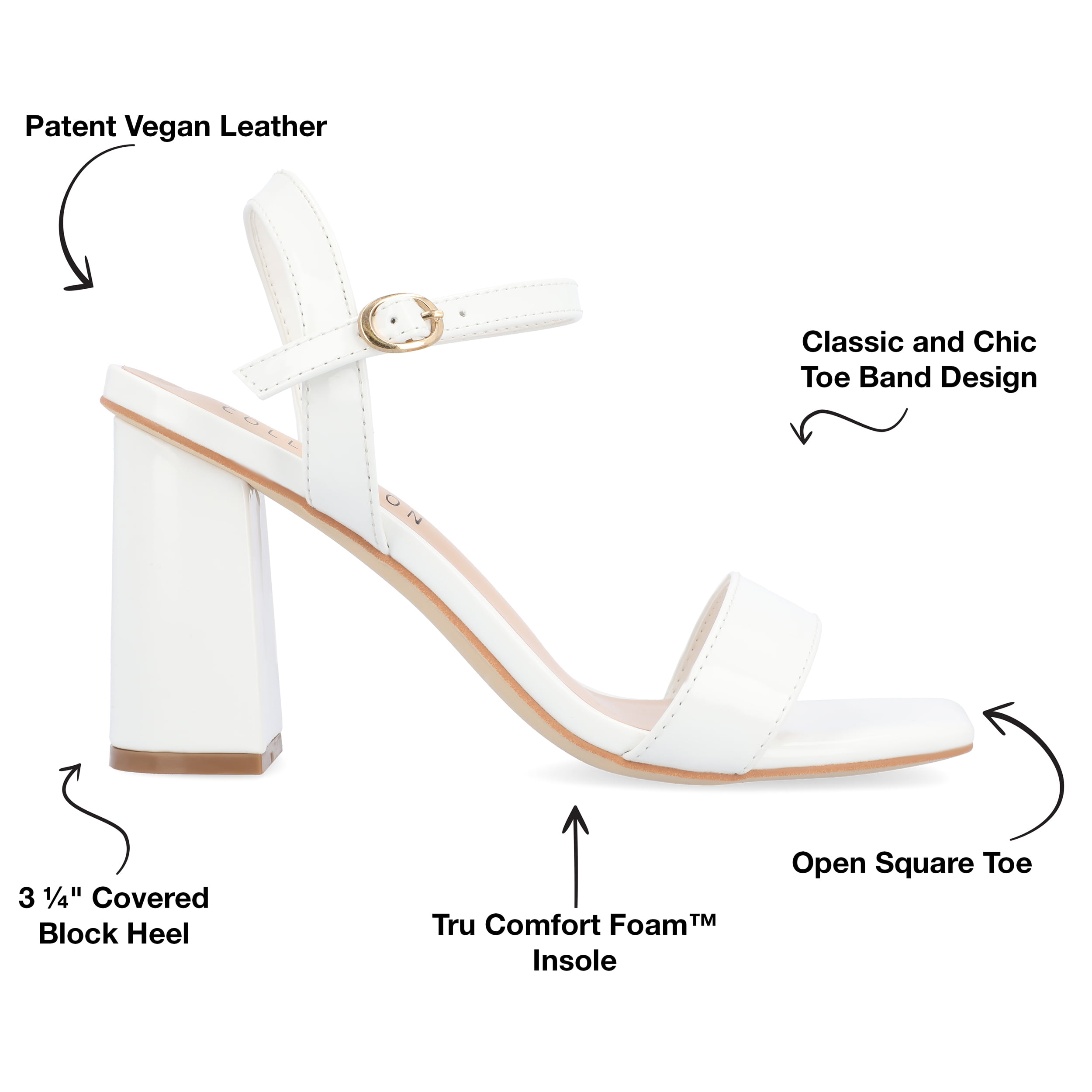 Journee Collection Womens Tivona Tru Comfort Foam Mid Heel Ankle Strap Sandals