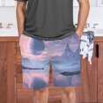 thumbnail image 6 of Men's Pajama Shorts Bottoms with Pockets Soft Lightweight Lounge Sleep Wear Beautiful Alien Landscape, 6 of 6