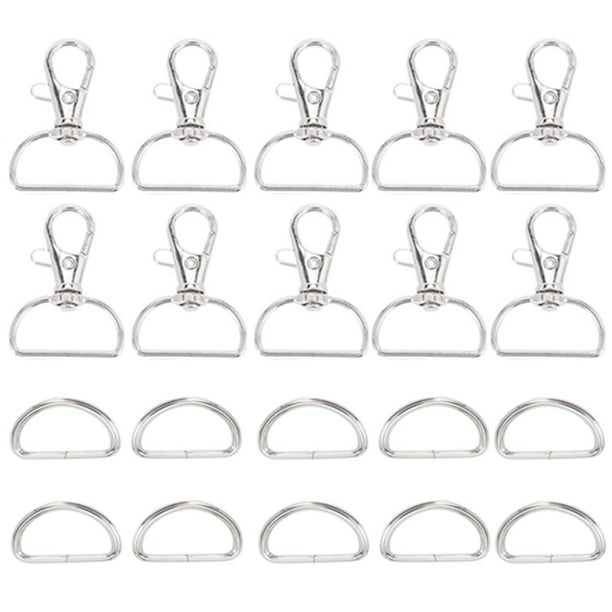 60Pcs Swivel Snap Hooks And D Rings For Lanyard And Sewing Projects (1
