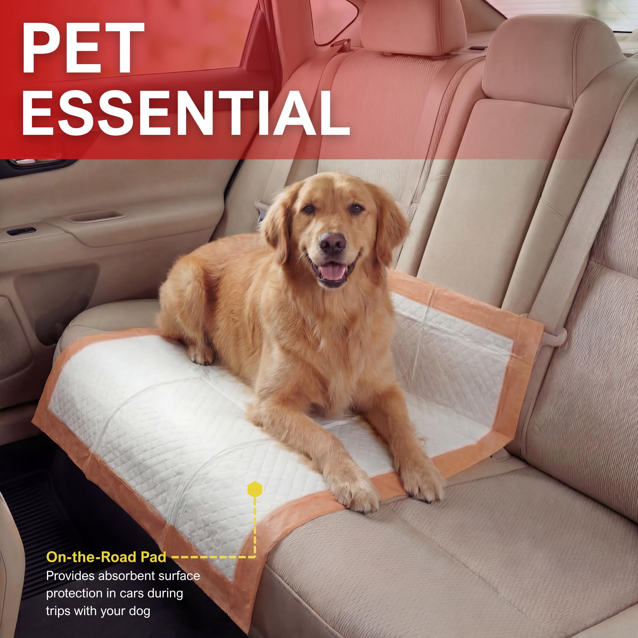 MED PRIDE Dog Training Pads with Adhesive Tabs & Attractant, 30 Count Puppy Pee Pads, 30 x 30 Inch Extra Large Disposable Potty Pads, 6-Layer Ultra Absorbent Leakproof Waterproof Pet Pads