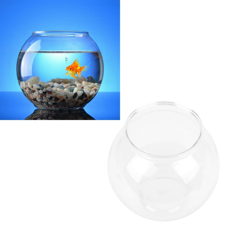 Fish Bowls, Heavy Duty Style Plastic Small Round Fish Tank Sturdy