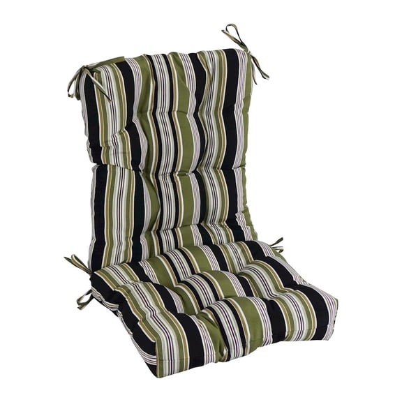 Blazing Needles 18-inch by 38-inch Spun Polyester Patterned Outdoor Tufted Chair Cushion