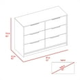 thumbnail image 2 of Dtwnek 4 Drawers Dresser for Living Room, Bedroom, Black + Brown, 2 of 7