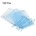 thumbnail image 3 of Uxcell Fruit Protection Bags 6x4" Nylon Fruit Netting Cover Bags with Drawstring for Garden Fruits Blue 100Pack, 3 of 6