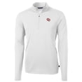 thumbnail image 2 of Men's Cutter & Buck White Oklahoma Sooners Big & Tall Virtue Eco Pique Recycled Quarter-Zip DryTec Top, 2 of 3