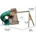 KidKraft Ranger Retreat Wooden Swing Set / Playset with Tent, Tube