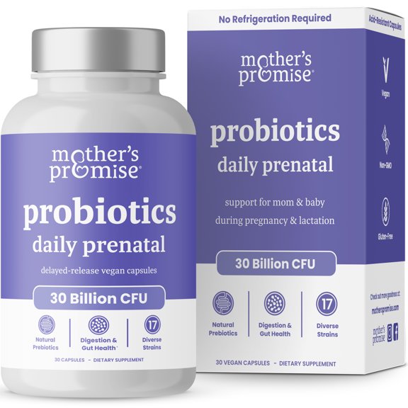 Prenatal Probiotics for Women | 30 Billion CFU, 17 Strains   Organic Prebiotics | Supports Digestion, Gut & Immune Health for Mom & Baby | Womens Probiotic for Pregnancy & Lactation | Vegan Capsules