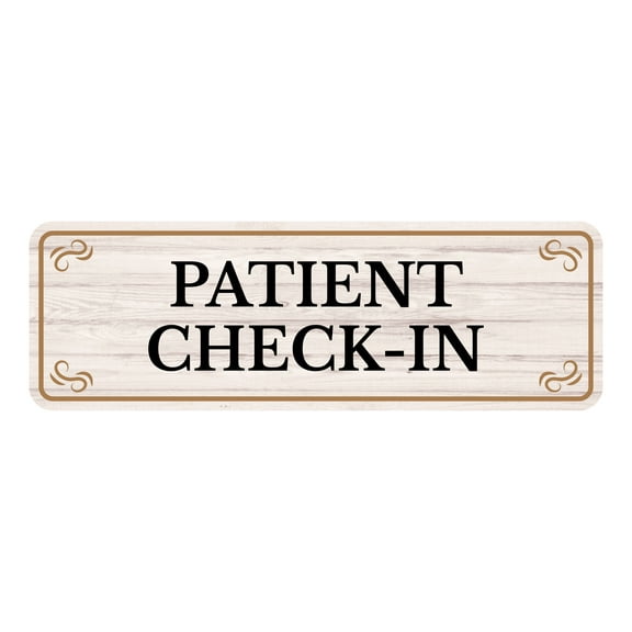 Standard Plus Patient Check-In Door or Wall Sign | Office Signage - Large