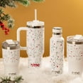 thumbnail image 2 of RTIC 30 oz Ceramic Lined Insulated Essential Tumbler, Leak-Resistant Lid, Christmas, Holiday, Mistletoe, 2 of 8