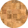 thumbnail image 1 of Ahgly Company Indoor Round Patchwork Orange Transitional Area Rugs, 8' Round, 1 of 1