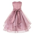 thumbnail image 2 of Ekidsbridal Asymmetric Ruffled Organza Sequin Flower Girl Dresses for Junior Pageants Wedding Reception Ceremony 012 6, 2 of 3