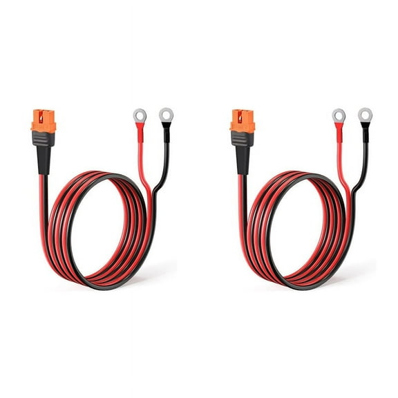 2X 12AWG XT60i Female to O Ring Connector with Tinned Wire,for RC Battery Solar Power Power Station & Solar Pane