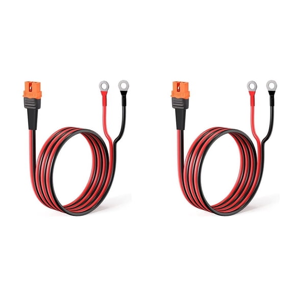 2X Conector Hembra XT60i de 12 AWG A Junta Tórica con Cable Estañado, para Batería RC, Central Eléctrica Solar Portátil y Panel Solar