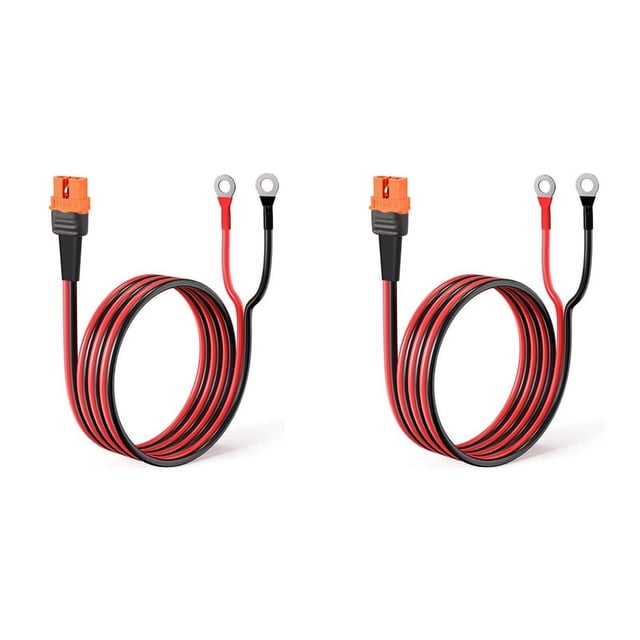 2X Conector Hembra XT60i de 12 AWG A Junta Tórica con Cable Estañado, para Batería RC, Central Eléctrica Solar Portátil y Panel Solar