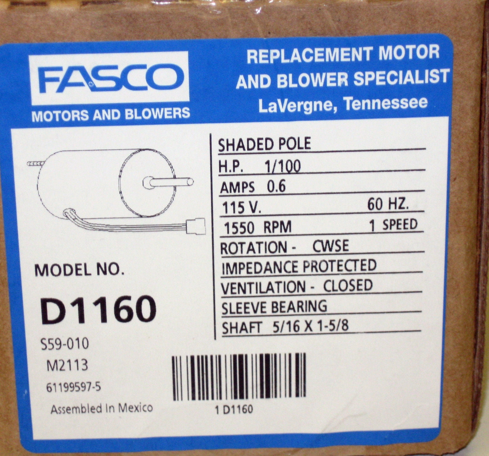 D1160 Fasco Bathroom Fan Vent Motor For 7163 2593 655 661 663 655n D1160 Fasco Bathroom Fan Vent Motor For 7163 2593 655 661 663 655n 668 763 768 Com