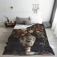 thumbnail image 5 of Salouo Vintage Floral Vase A Print Bed Blankets,Flannel Blanket Comfortable Air Conditioning Blanket Lightweight Blanket for Sofa Bed Travel & Couch -50"x40", 5 of 8