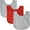 Red/Heather/Heather, variant on Marky G Apparel Cotton Contrast Trim Feeding Baby Bibs, 3pk Unisex