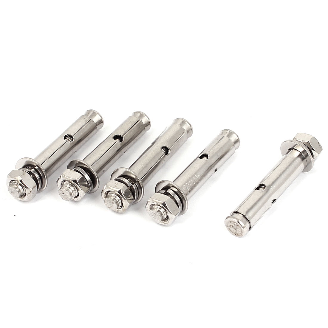 M8x60mm 304 Stainless Steel External Hexagonal Expansion Bolt Sleeve Anchor 4 Pieces