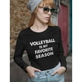 thumbnail image 3 of Volleyball Is My Favorite Season Volleyball Lovers Women Long Sleeve T-Shirt Small Red, 3 of 4