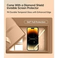 thumbnail image 6 of Magnetic Matallic Glossy Clear for iPhone 13 Pro Case with Full Camera Cover Protection [No.1 Strong N52 Magnets] [with Top Class Screen Protector] for MagSafe Women Girls Phone Case (6.1")-Gold, 6 of 6