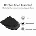 thumbnail image 3 of Mini Heat-Resistant Oven Mitts, Silicone Non-Slip Grip, 500F Short Kitchen Mitts for Baking & Cooking, 3 of 5