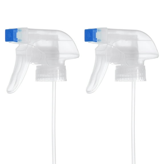 Uxcell 2-Pack Spray Bottle Nozzles Plastic Fit Standard 28/400 Neck Bottles, Transparent Blue