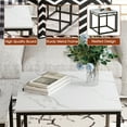 thumbnail image 4 of Coffee Table Set of 2, Modern Glass Nesting Table, Metal Frame Square Center Table Set, Side Tables, Nesting Coffee Table for Living Room, Bedroom and Small Spaces, 19.7in Black, 4 of 6