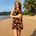thumbnail image 3 of Fotbe Thanksgiving Turkey 1 Vestido de Verano sin Mangas para Mujer – Vestido Midi Línea A, Estilo Camiseta Floral, Vestido Playero Casual y Fluido, 3 of 7
