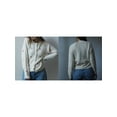 thumbnail image 2 of Michellecmm Womens Bow Embroidery Cardigan Crew Neck Button Down Long Sleeve Knit Sweater Casual Streetwear, 2 of 7