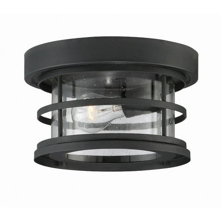 

1 Light Outdoor Flush Mount-Transitional Style with Farmhouse Inspirations-6 inches Tall By 10 inches Wide-English Bronze Finish Bailey Street Home