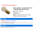 thumbnail image 2 of Brake Light Bulb - Compatible with 1997 - 2004 Mitsubishi Montero Sport 1998 1999 2000 2001 2002 2003, 2 of 2