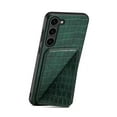 thumbnail image 2 of Allytech Slim Case Compatible with Samsung Galaxy S24 Plus, Crocodile Print PU Leather Magnetic Hidden Card Holder Kickstand Shockproof Full Body Protective Wallet Case for Women Men, Green, 2 of 7