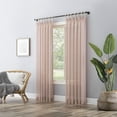 thumbnail image 5 of No. 918 Ceri Linen Texture Jute Tabs Semi-Sheer Tab Top Curtain Panel, 5 of 5