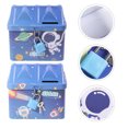 thumbnail image 5 of FRCOLOR Money Box 2Pcs Cartoon Piggy Bank with Lock Made of Iron for Holding Use Assorted Color,4.72"X3.94"X3.74", 5 of 5