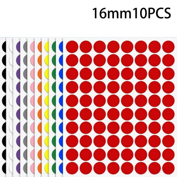 CCOCC 990 Pcs Dot Stickers Round Colored Dot Stickers Removable Adhesive Label Stickers for Family Office and Study 0.6"