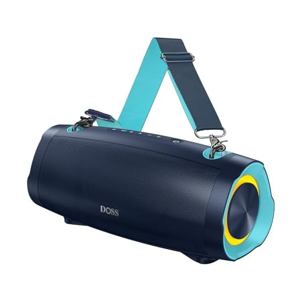 wonima11 Extreme Boom Pro D100 Bluetooth Speaker, 70W Bold Sound, Extra Bass, 24H Playtime, Beat-Sync Lights, IPX6 Waterproof for Hiking, Camping, Ideal Christmas & White Elephant Gift for Adults-Blue