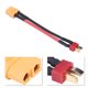 thumbnail image 1 of Cables de enchufe Xt60 a t, 2 piezas 10 cm 14 AWG Conector Macho A Hurbra de Silicona Adaptador de Enchufe Xt60 A T Acesio RC de actualización, 1 of 7