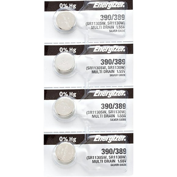 4 x Energizer 390 Watch Batteries, SR1130SW or 389 Battery